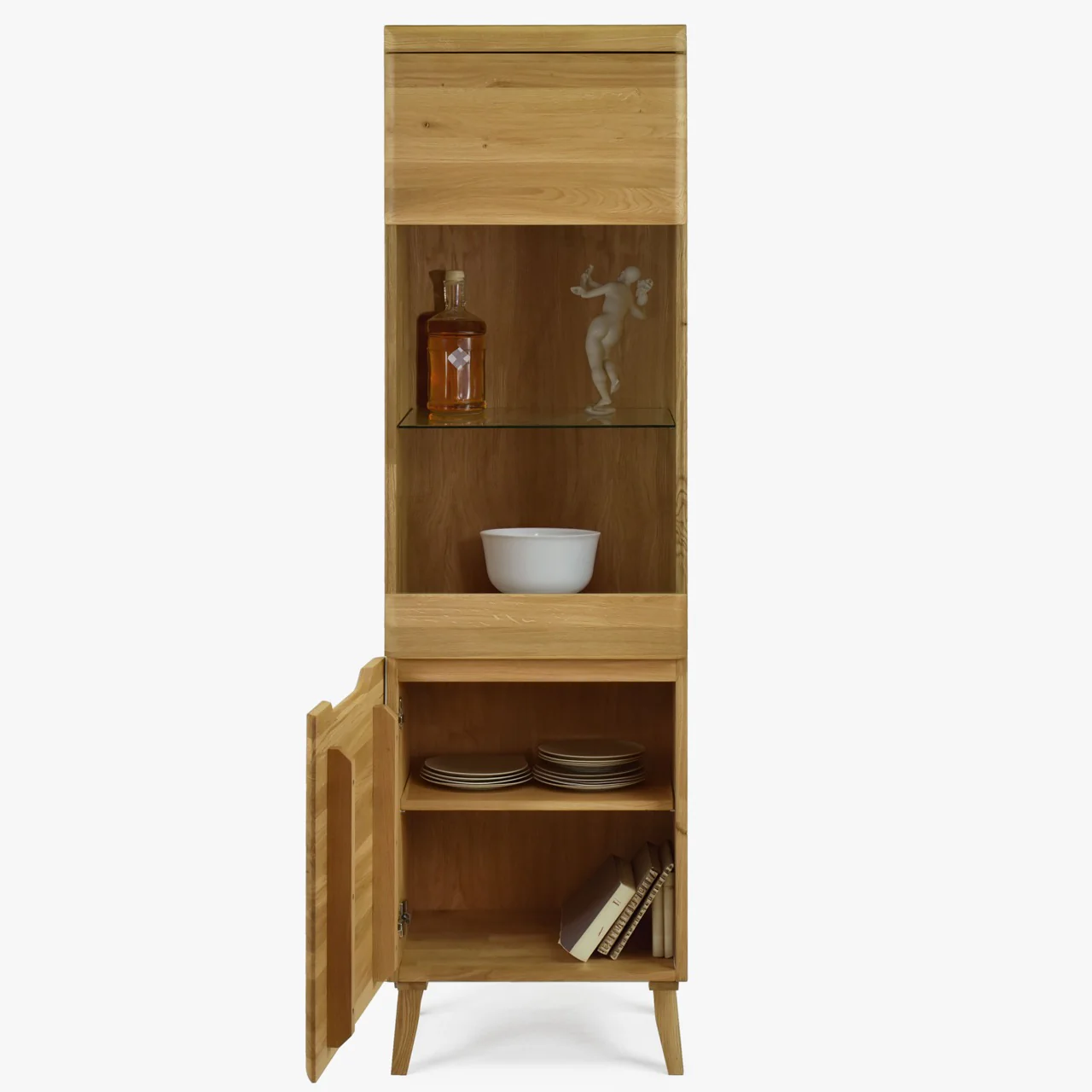 Vitrinekast van massief eikenhout Milan 1 | NordicStory - Image 7
