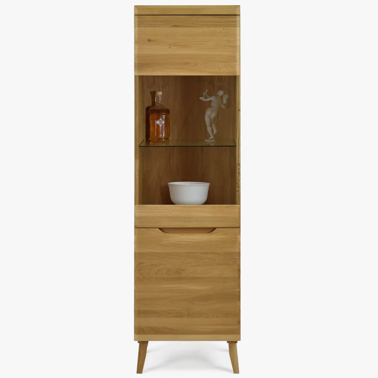 Vitrinekast van massief eikenhout Milan 1 | NordicStory - Image 8