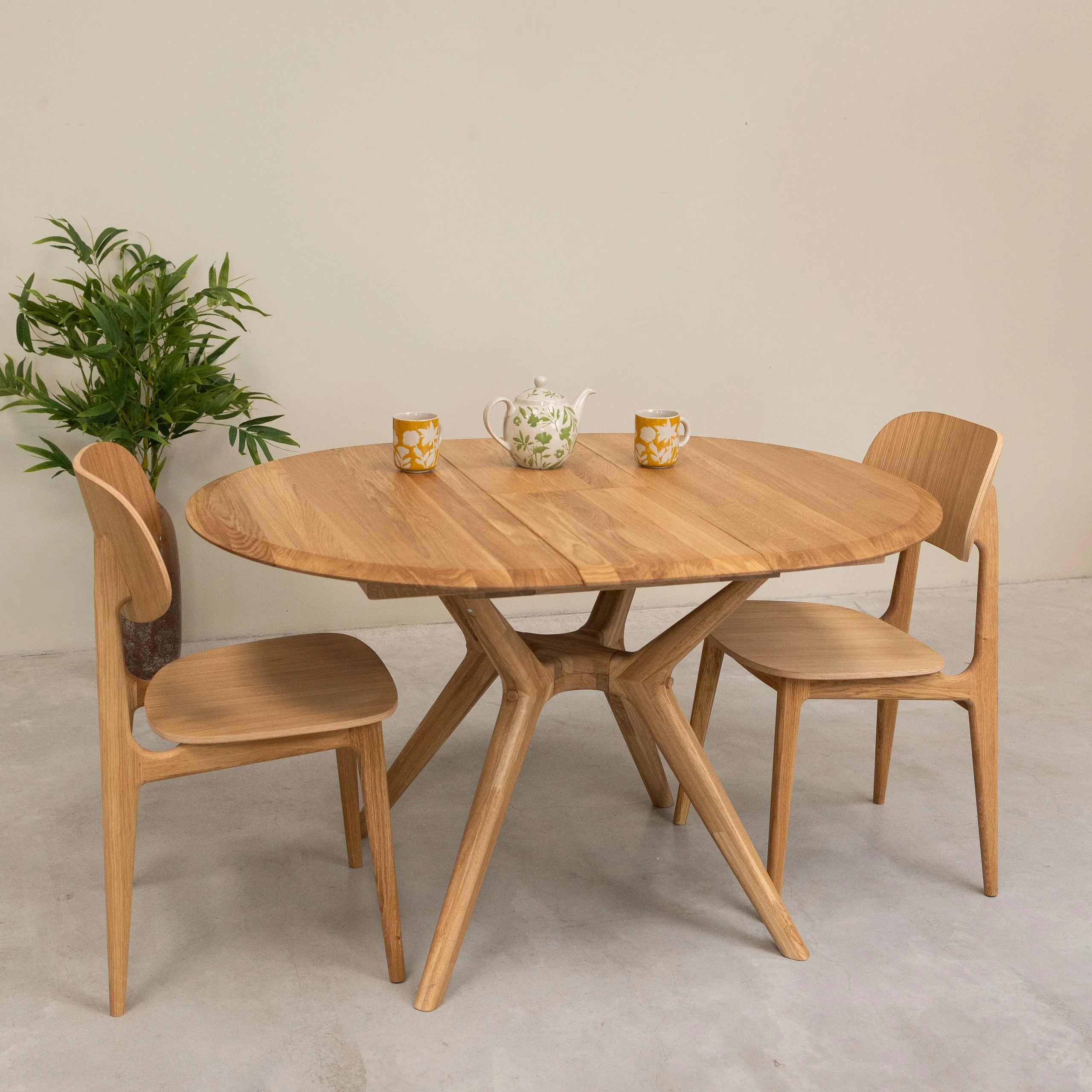 Ronde uitschuifbare eettafel in massief eiken Carmen | NordicStory - Image 15