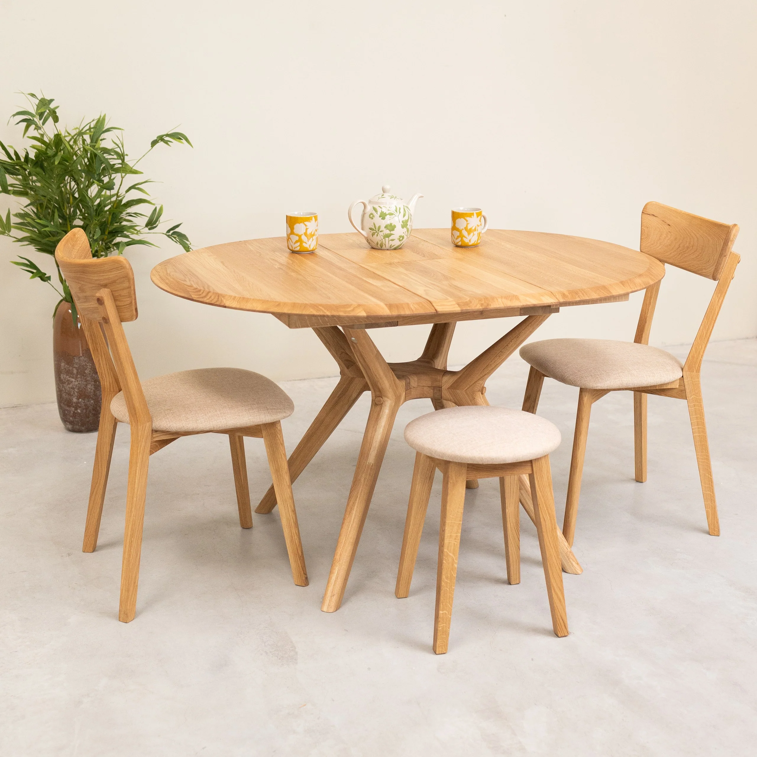 Ronde uitschuifbare eettafel in massief eiken Carmen | NordicStory - Image 18