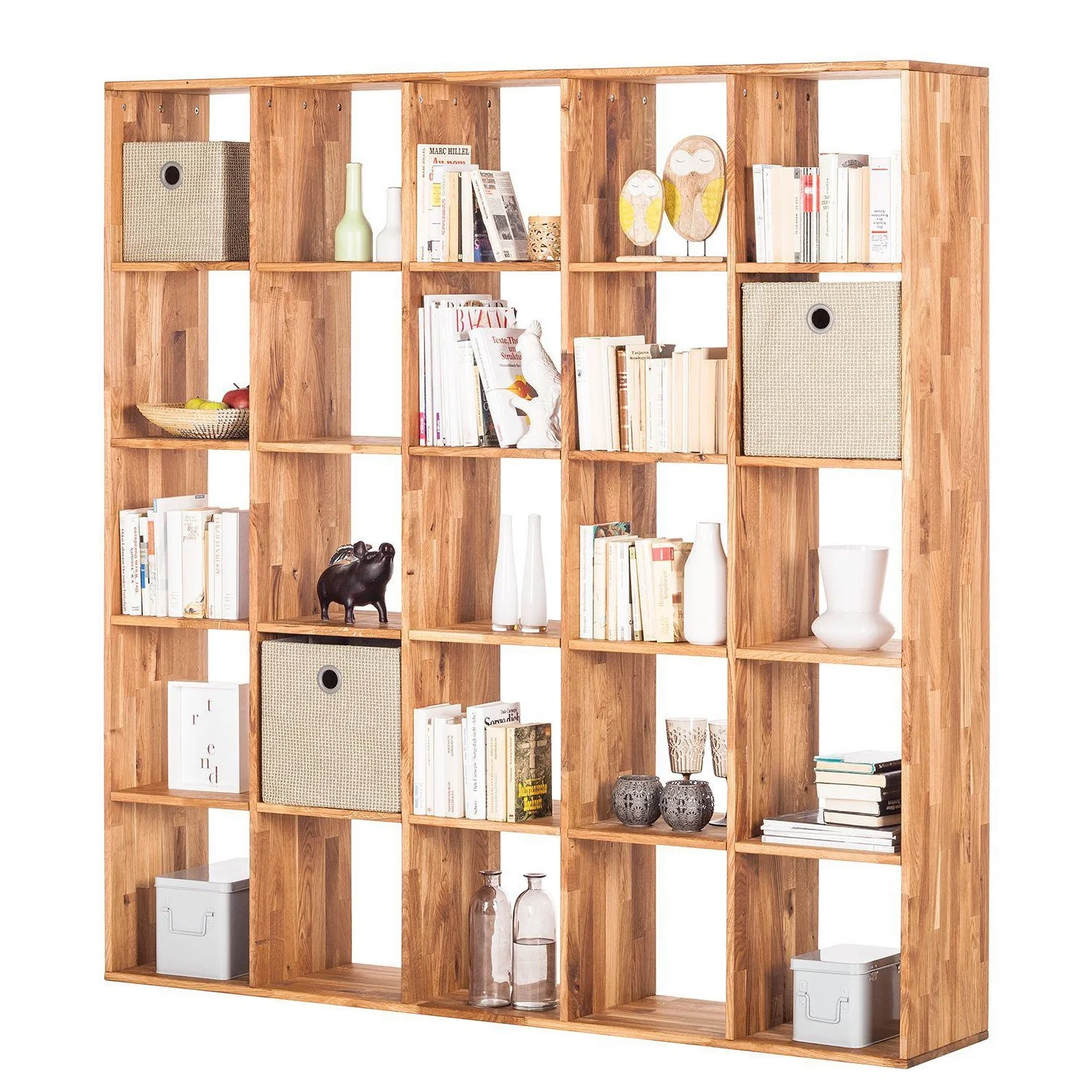 Boekenrek van massief eikenhout Regal 5x5 | NordicStory - Image 3