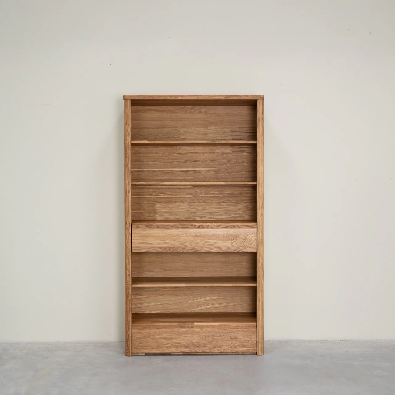 Boekenkast Wandrek met 2 lades van massief eikenhout Elsa 2 | NordicStory - Image 8