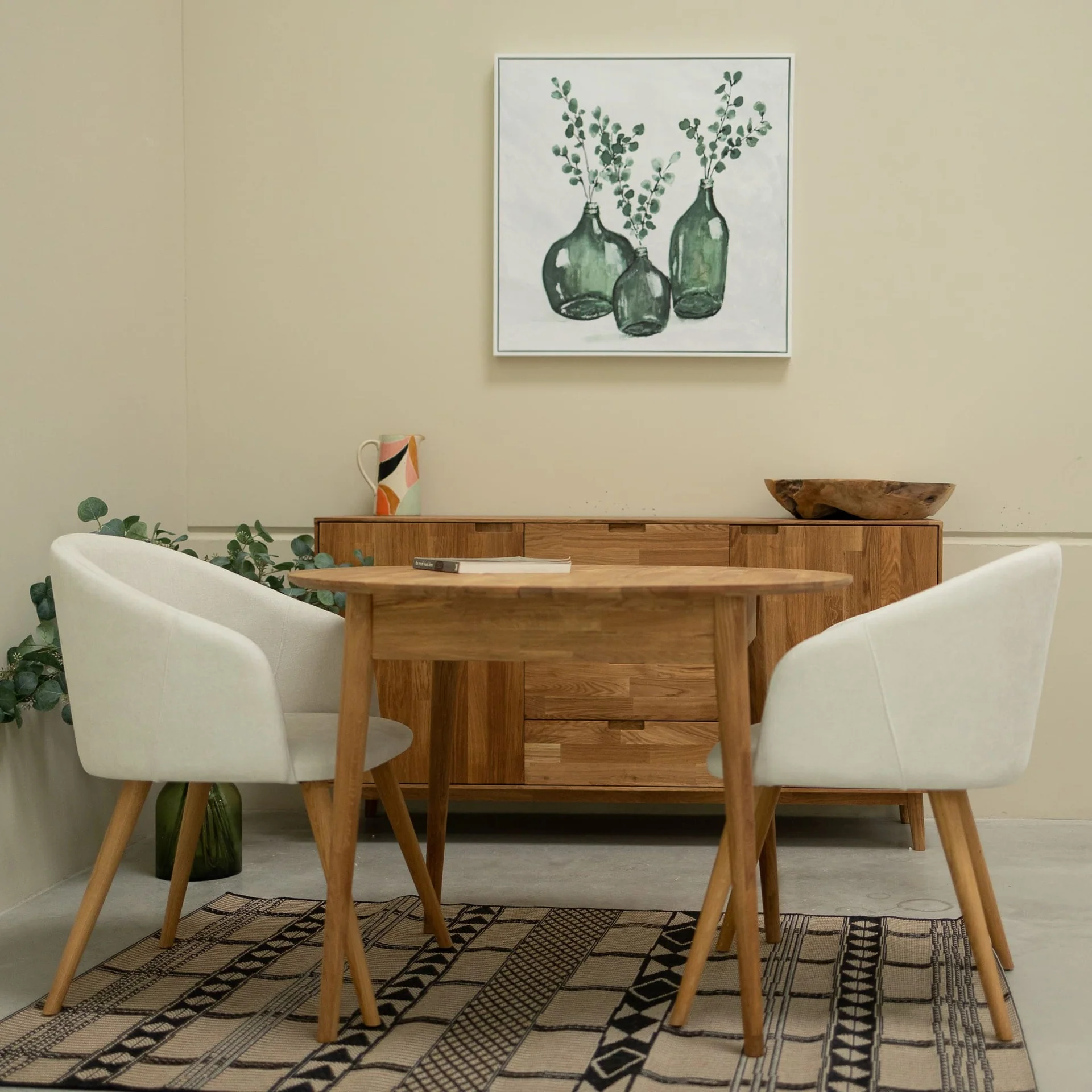 Ronde, uitschuifbare eettafel van massief eikenhout Escandi 3 | NordicStory - Image 7