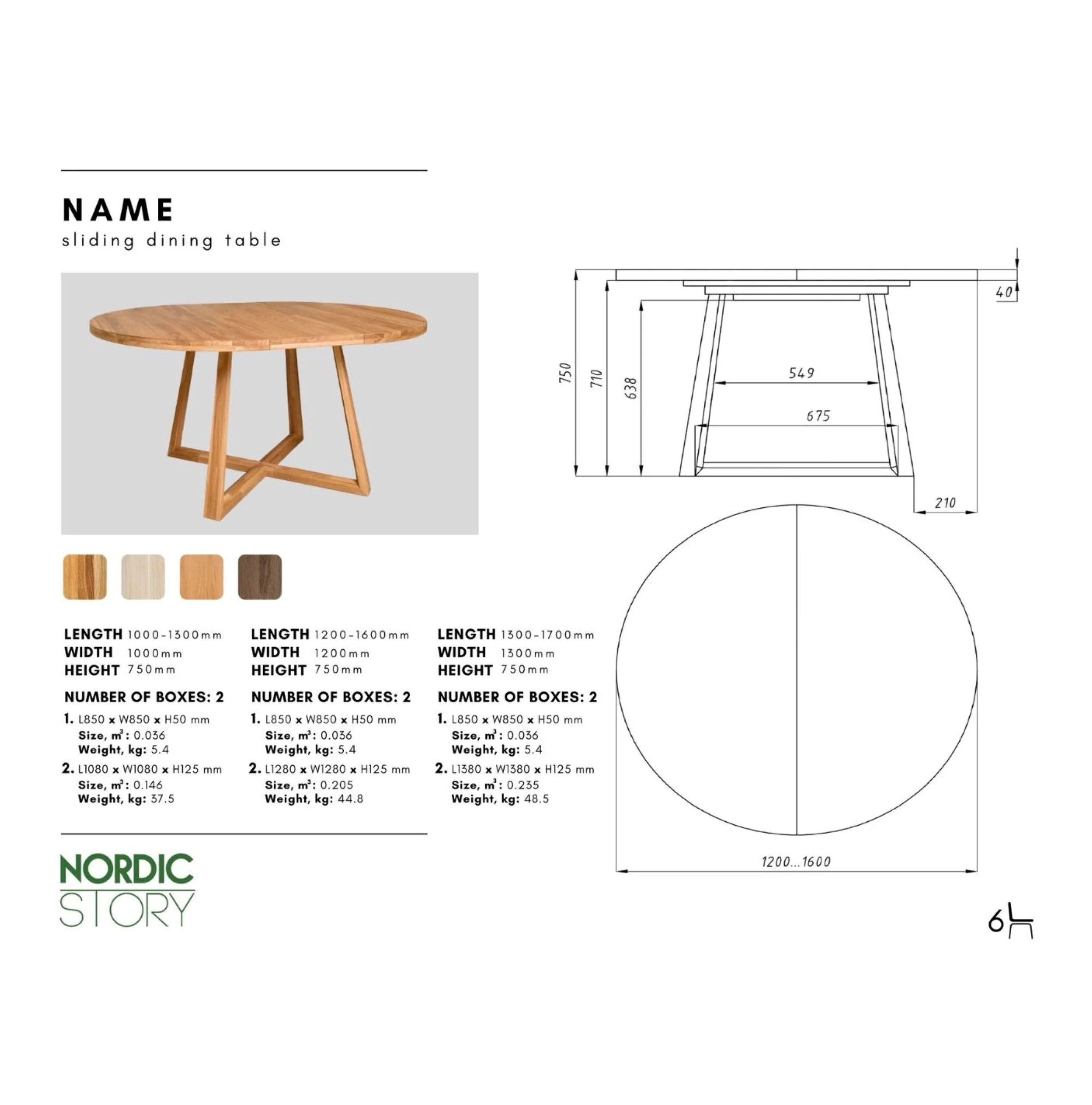Uitschuifbare eettafel in massief eiken MOBY - Image 19