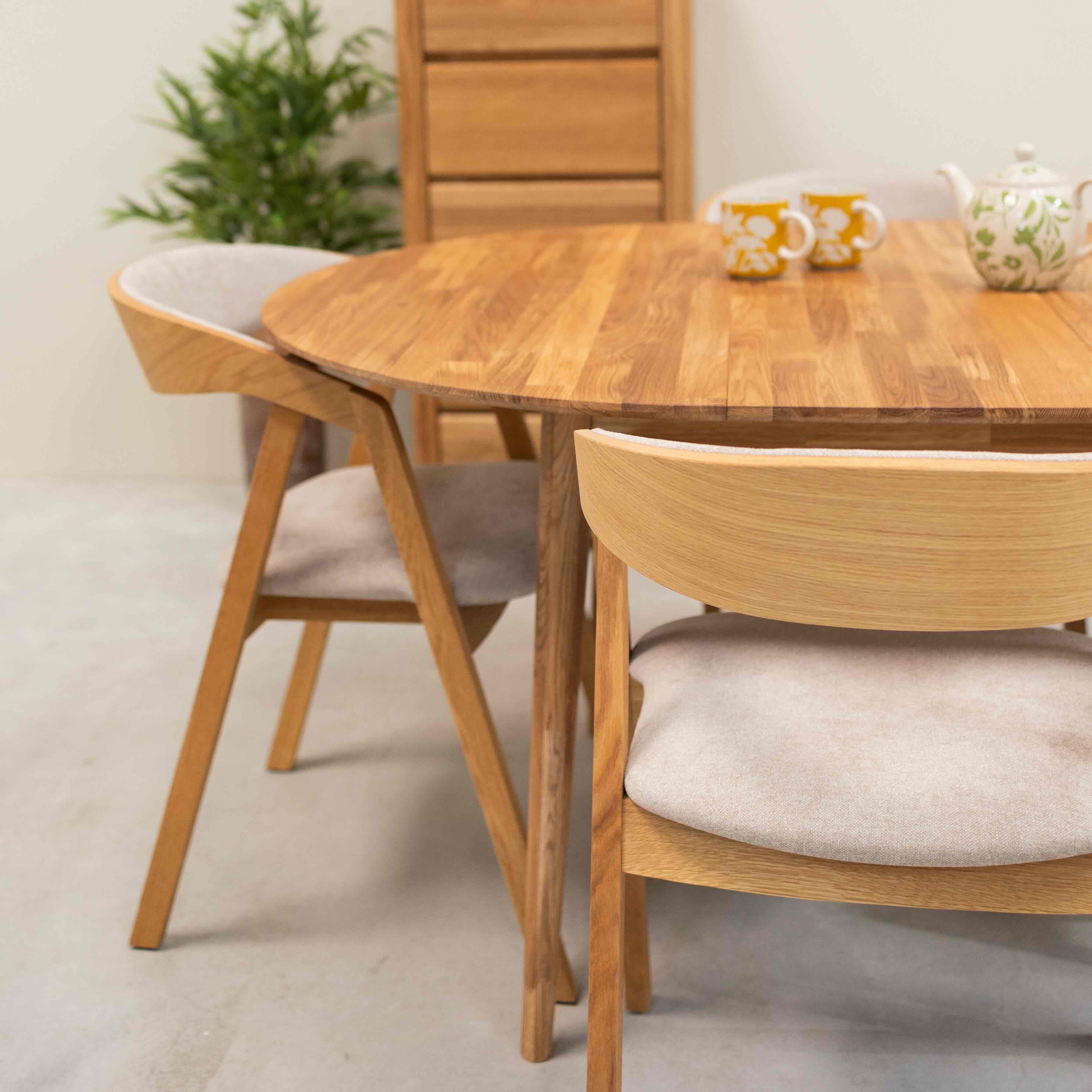 Ronde, uitschuifbare eettafel van massief eikenhout Escandi 5 | NordicStory - Image 18