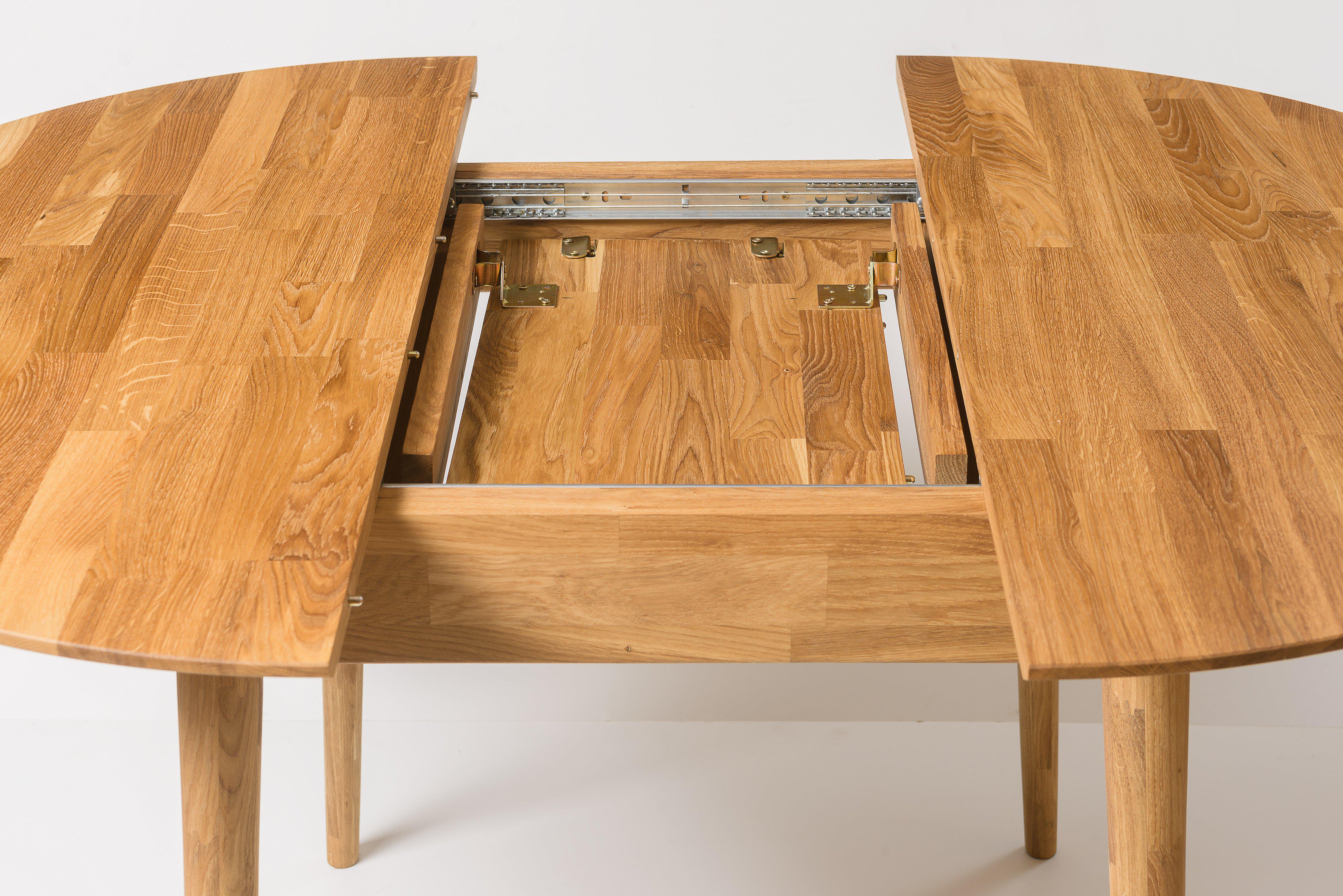 Ronde, uitschuifbare eettafel van massief eikenhout Escandi 6 | NordicStory - Image 8