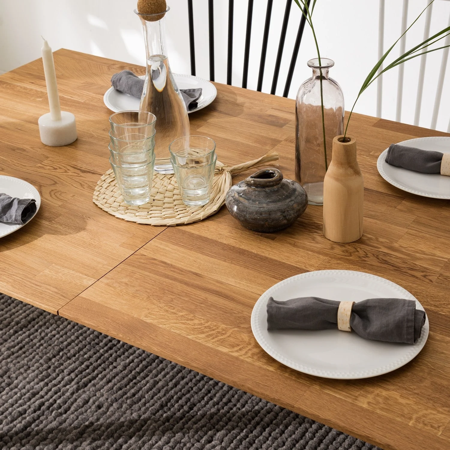 Massief eiken uitschuifbare eettafel Harold | NordicStory - Image 15