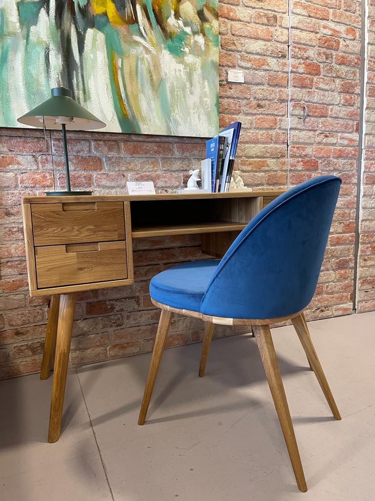 Set van 2 of 4 Clara eetkamerstoelen, frame van massief eiken, bekleding in Monako Blue | NordicStory - Image 5
