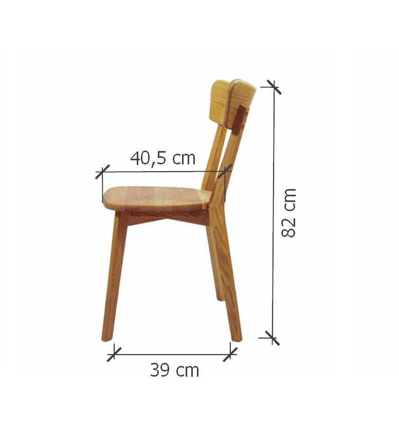 Set van 2 of 4 massief eiken eetkamerstoelen Diana | NordicStory - Image 10