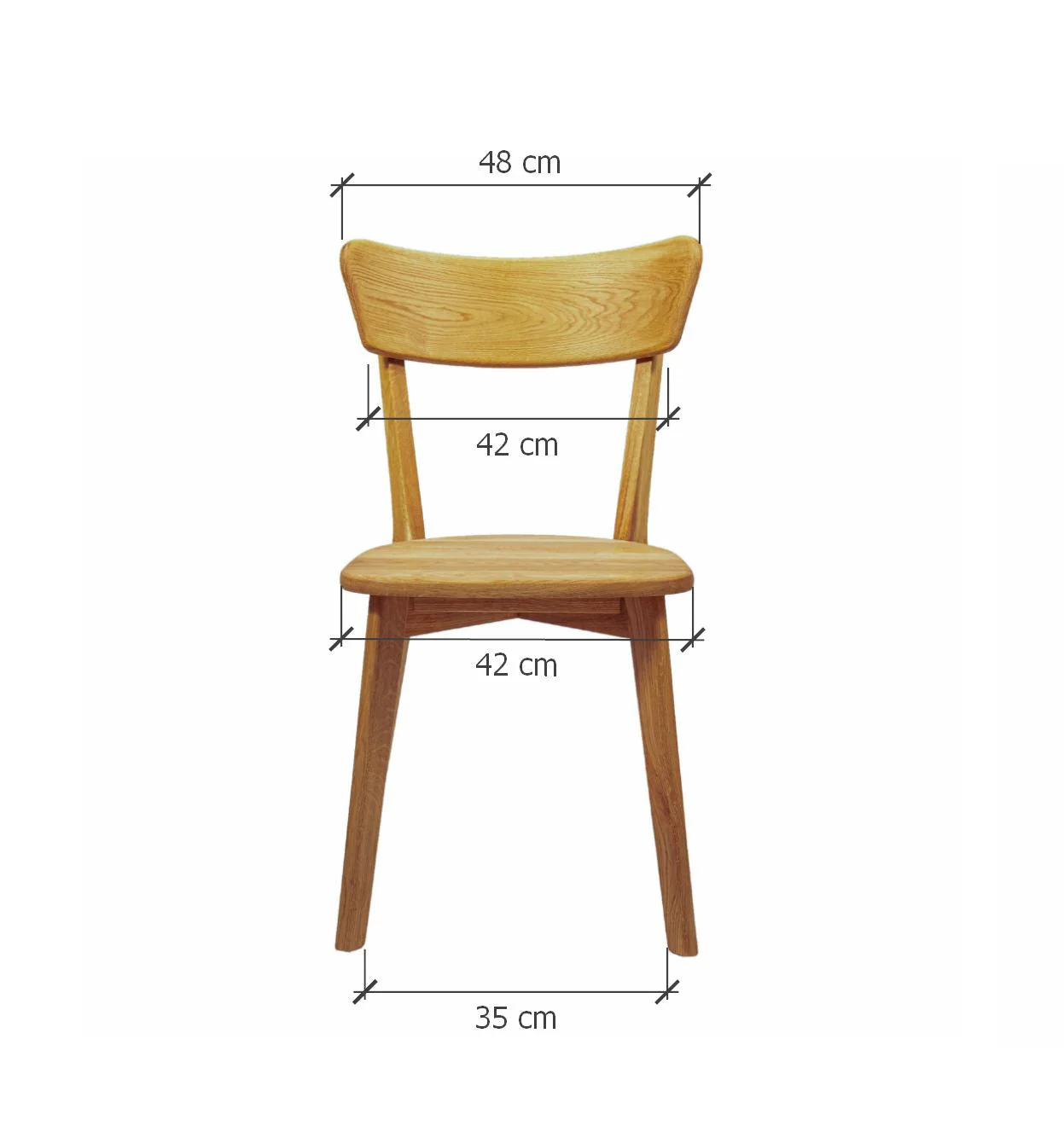 Set van 2 of 4 massief eiken eetkamerstoelen Diana | NordicStory - Image 5