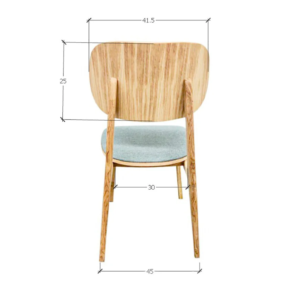 Set van 2 of 4 Varde eetkamerstoelen, frame massief eiken, bekleding | NordicStory - Image 13
