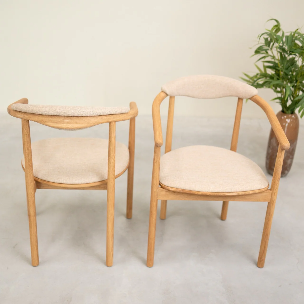 Set van 2 of 4 Lord-eetkamerstoelen, frame van massief eikenhout | NordicStory - Image 13