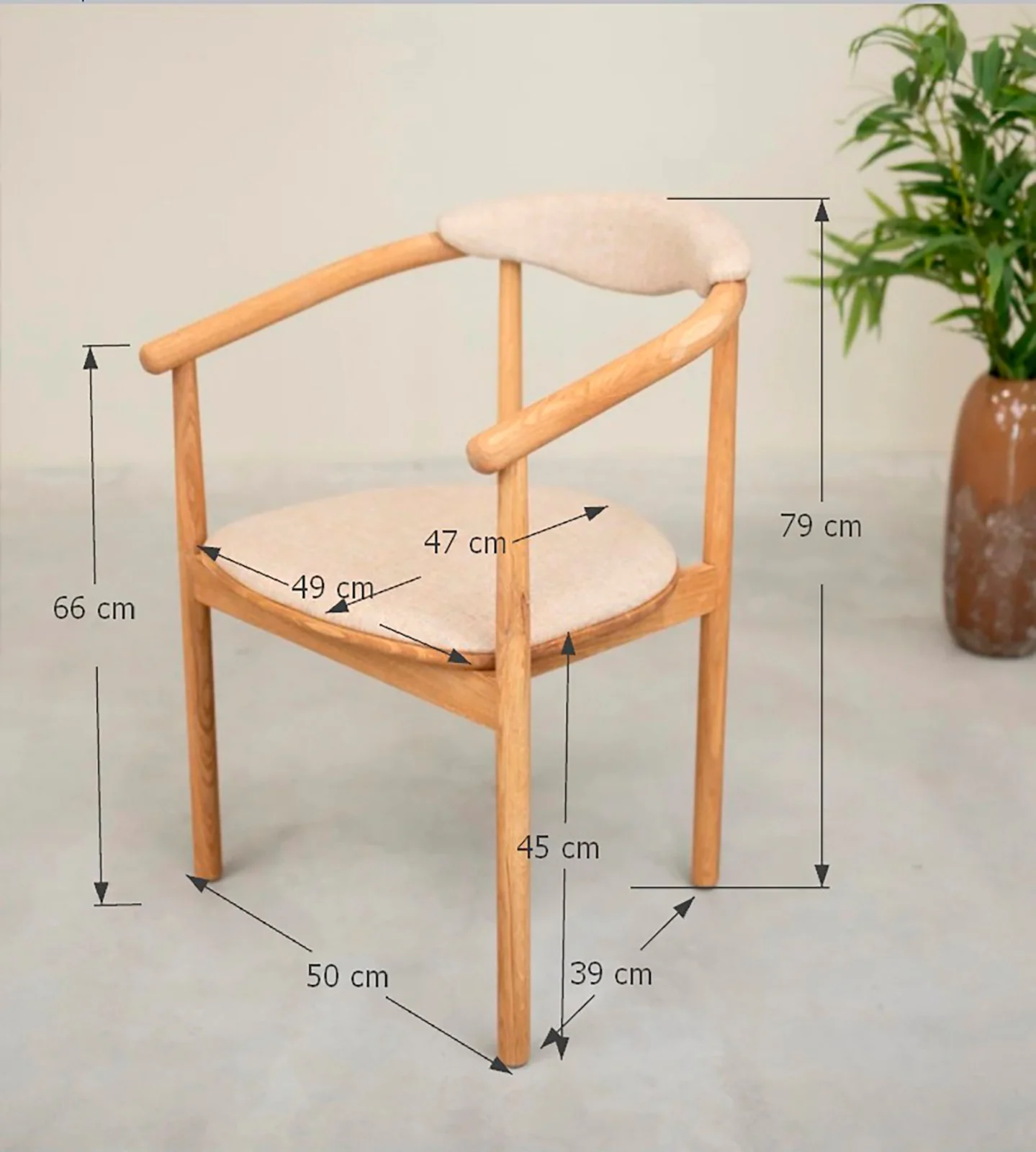 Set van 2 of 4 Lord-eetkamerstoelen, frame van massief eikenhout | NordicStory - Image 7