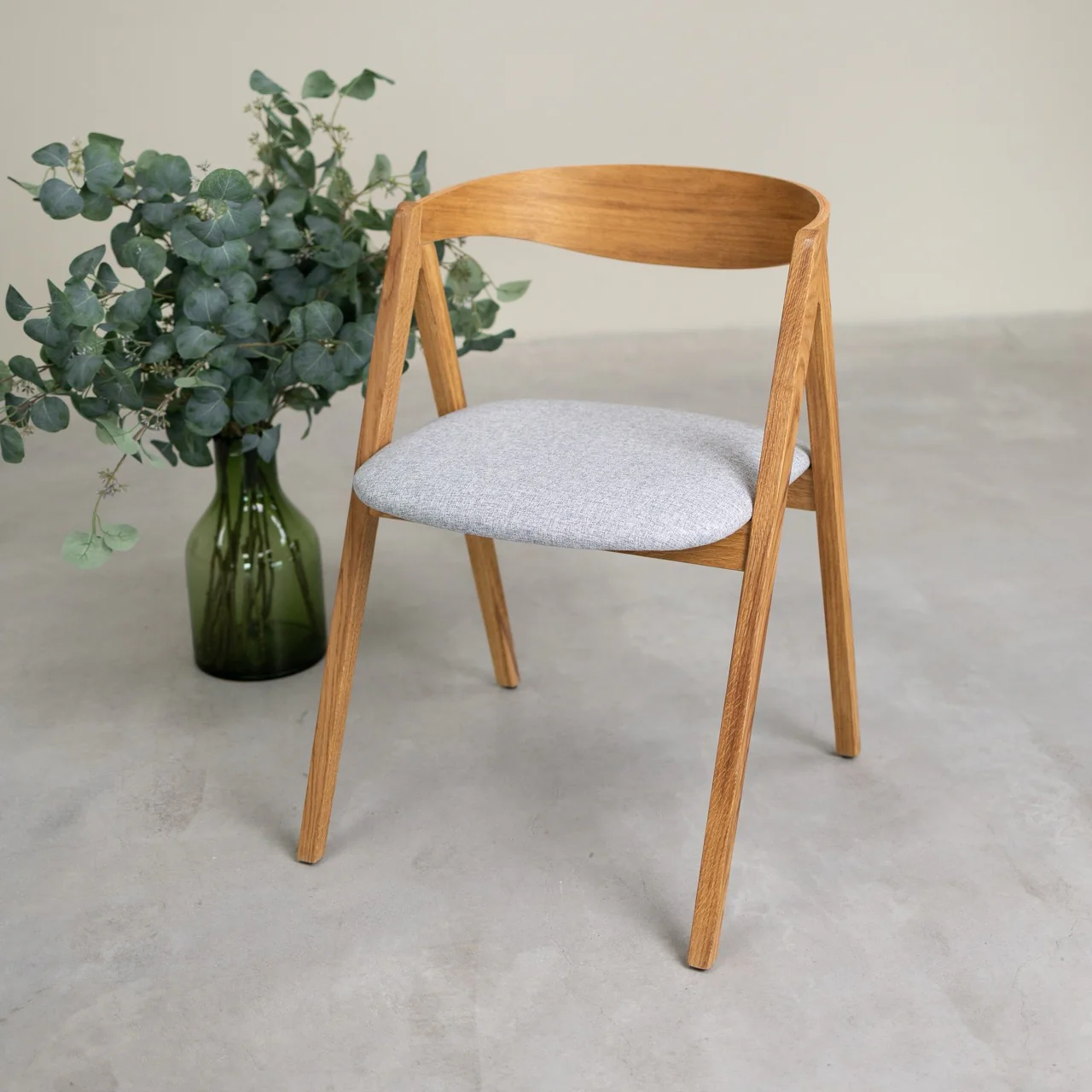 Set van 2 of 4 Oscar-eetkamerstoelen van massief eikenhout, gestoffeerd | NordicStory - Image 10