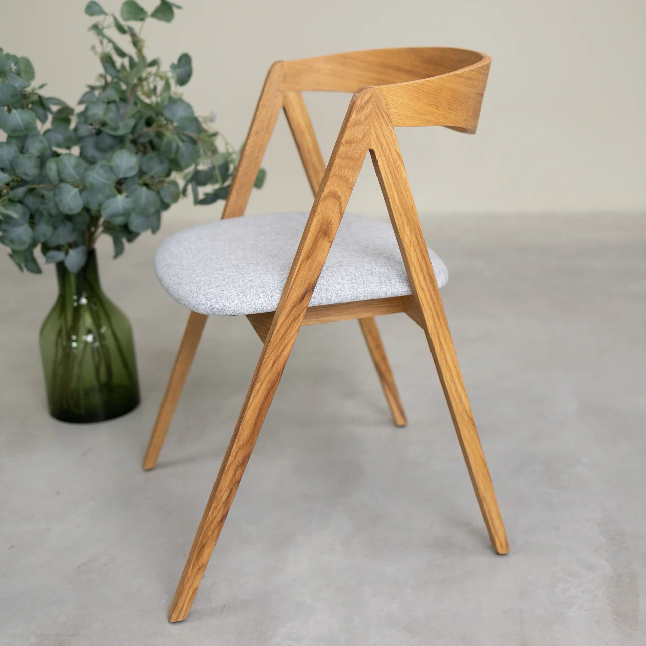 Set van 2 of 4 Oscar-eetkamerstoelen van massief eikenhout, gestoffeerd | NordicStory - Image 11