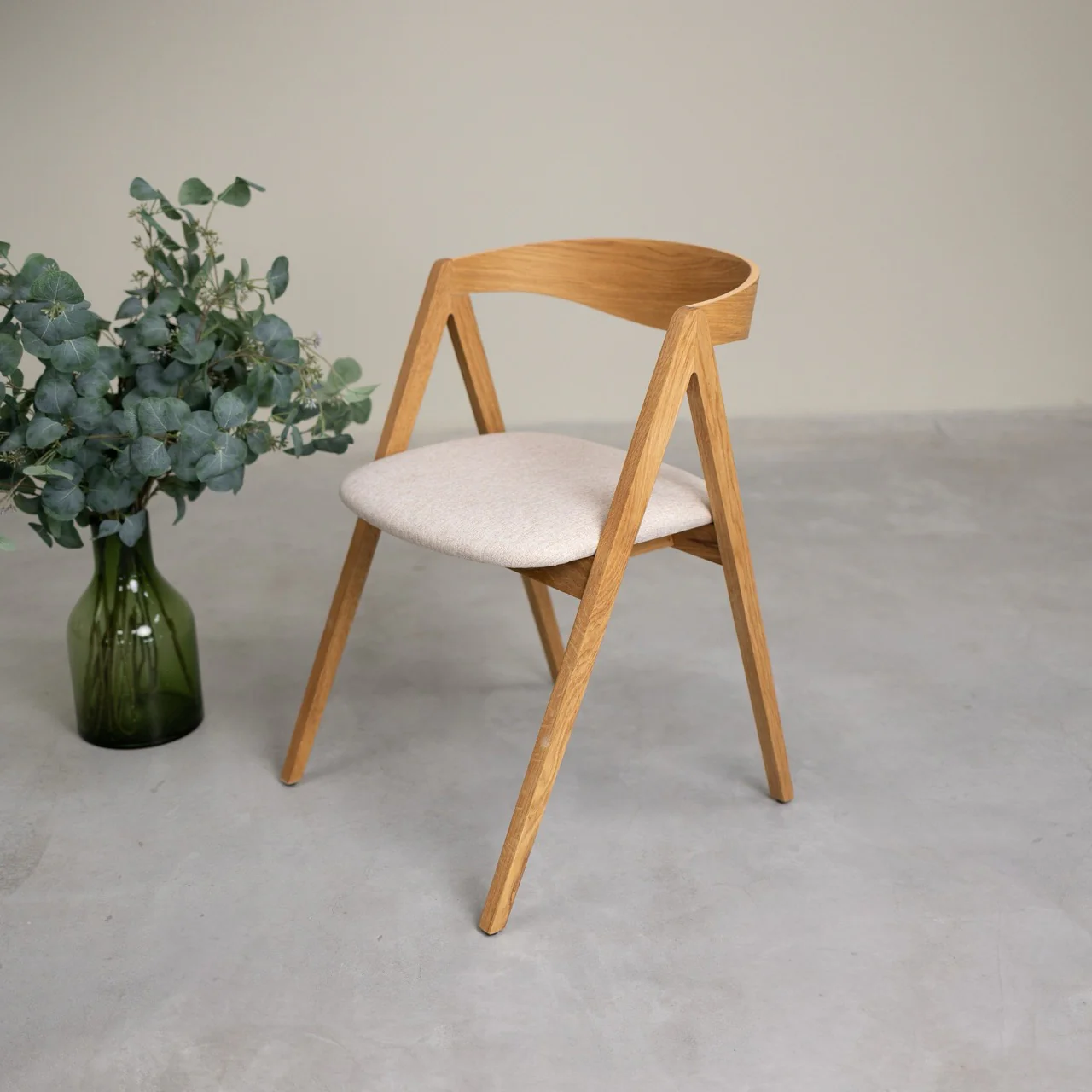 Set van 2 of 4 Oscar-eetkamerstoelen van massief eikenhout, gestoffeerd | NordicStory - Image 13