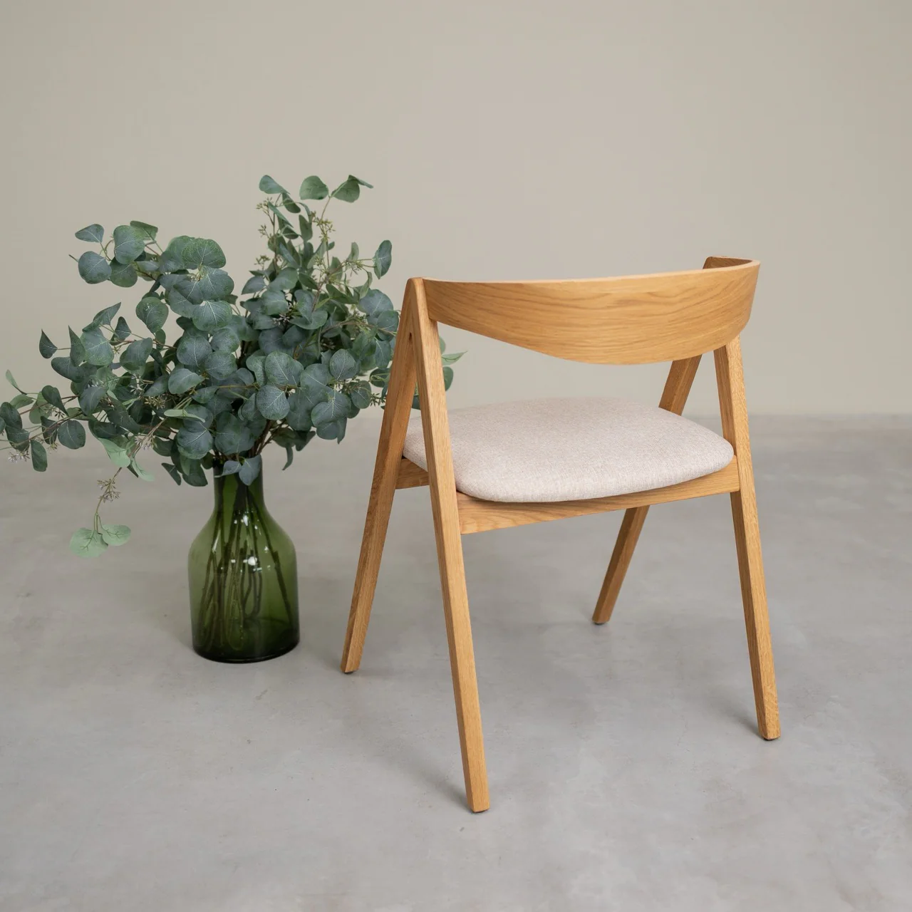 Set van 2 of 4 Oscar-eetkamerstoelen van massief eikenhout, gestoffeerd | NordicStory - Image 14
