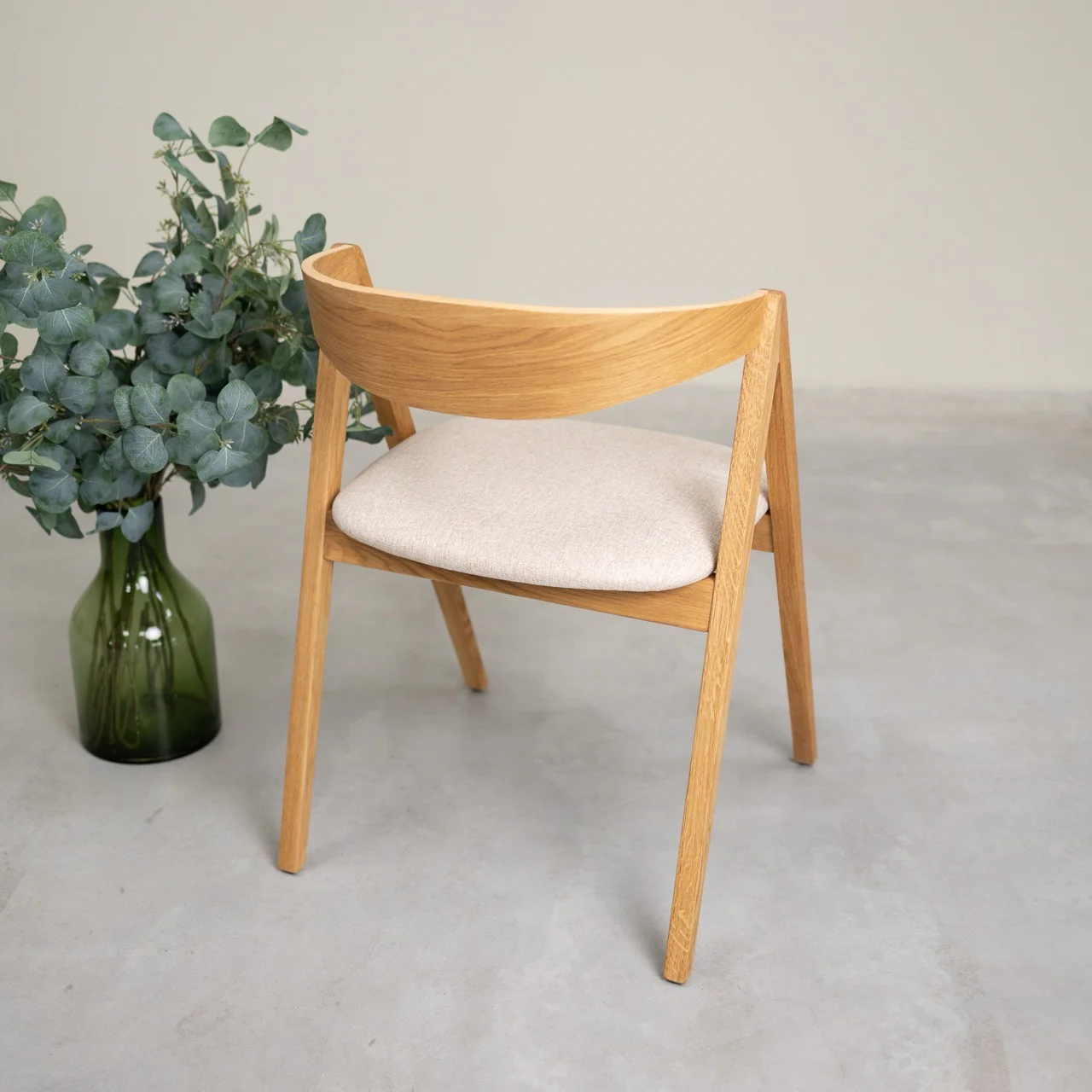 Set van 2 of 4 Oscar-eetkamerstoelen van massief eikenhout, gestoffeerd | NordicStory - Image 15