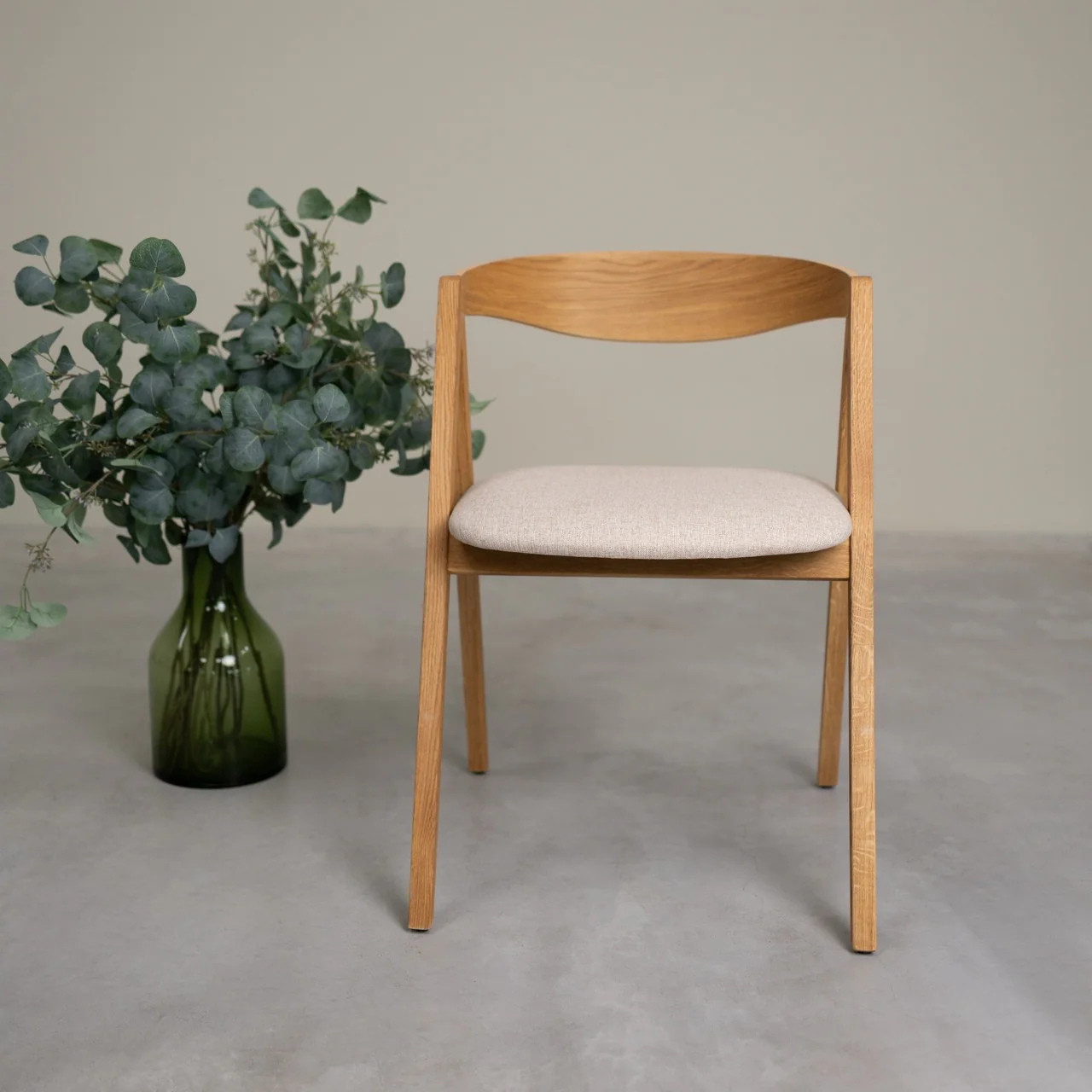Set van 2 of 4 Oscar-eetkamerstoelen van massief eikenhout, gestoffeerd | NordicStory - Image 17