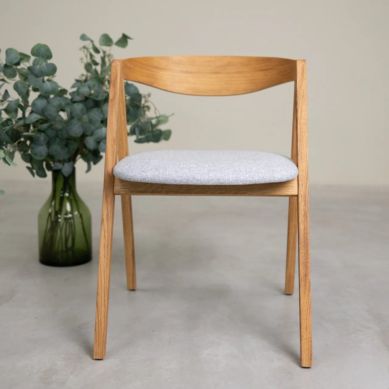Set van 2 of 4 Oscar-eetkamerstoelen van massief eikenhout, gestoffeerd | NordicStory - Image 22