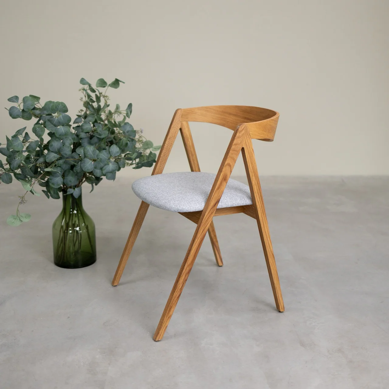 Set van 2 of 4 Oscar-eetkamerstoelen van massief eikenhout, gestoffeerd | NordicStory - Image 5