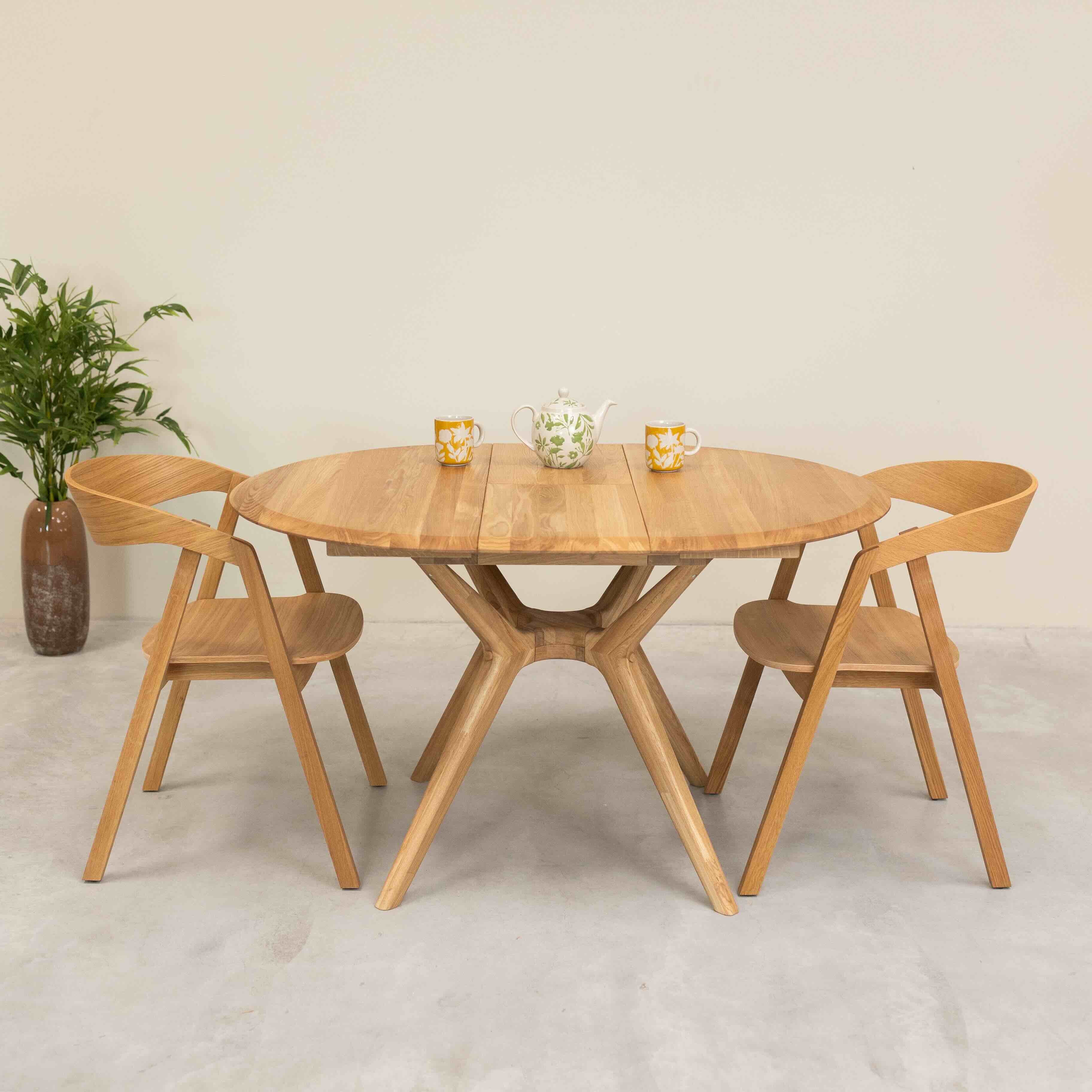 Set van 2 of 4 Knut-eetkamerstoelen van massief eikenhout | NordicStory
